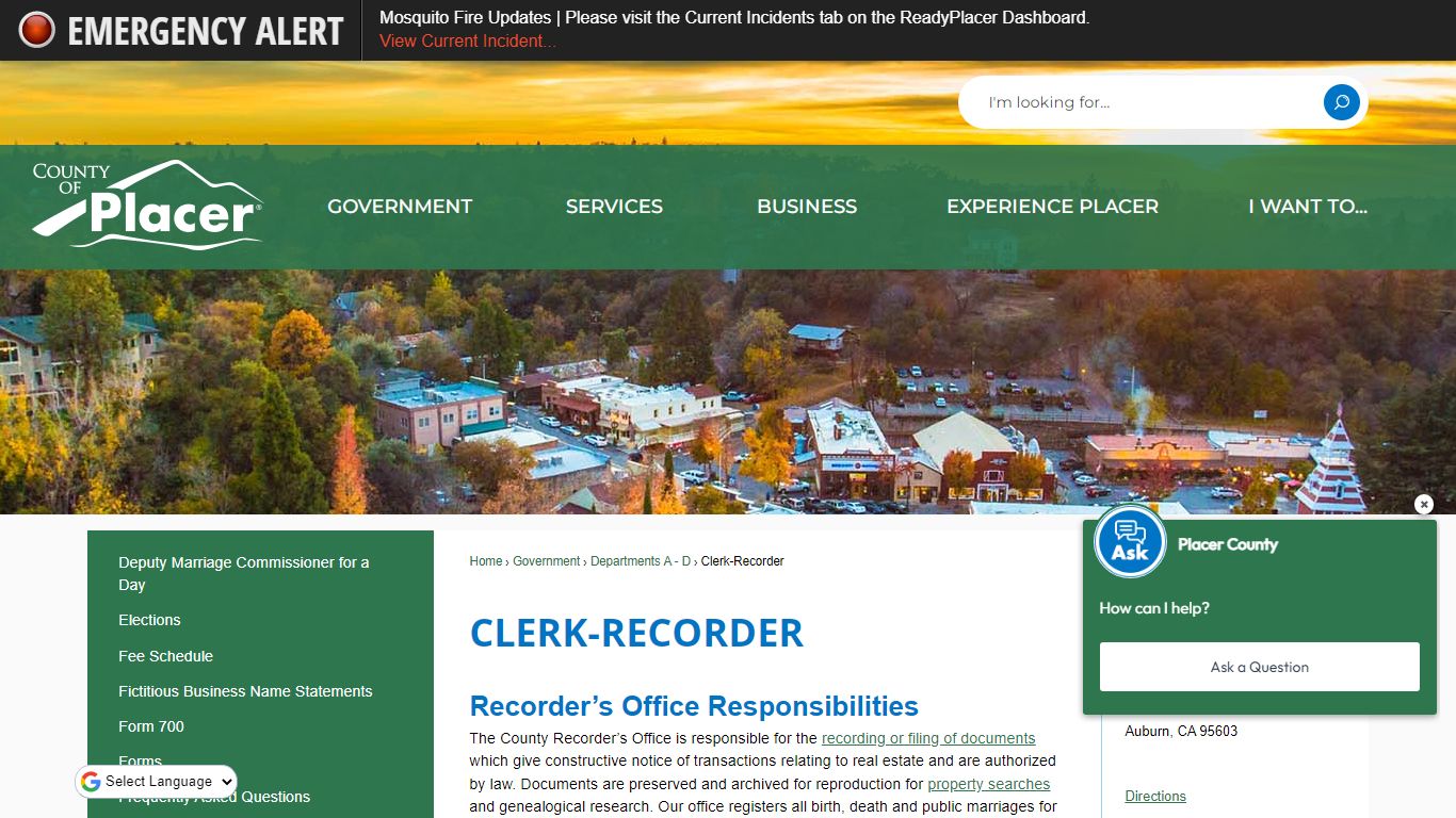 Clerk-Recorder | Placer County, CA